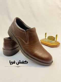 کفش مجلسی چرم مردانه مدل برگ فرپا