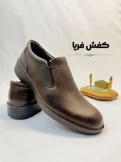کفش مجلسی مردانه تمام چرم مدل ساده فرپا